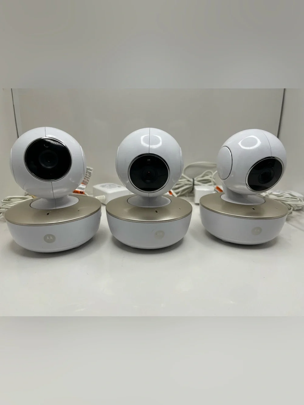 Lot Of 3 Motorola MBP853CONNECT Wi-Fi Video Baby Monitor Cámaras W/power Adapter